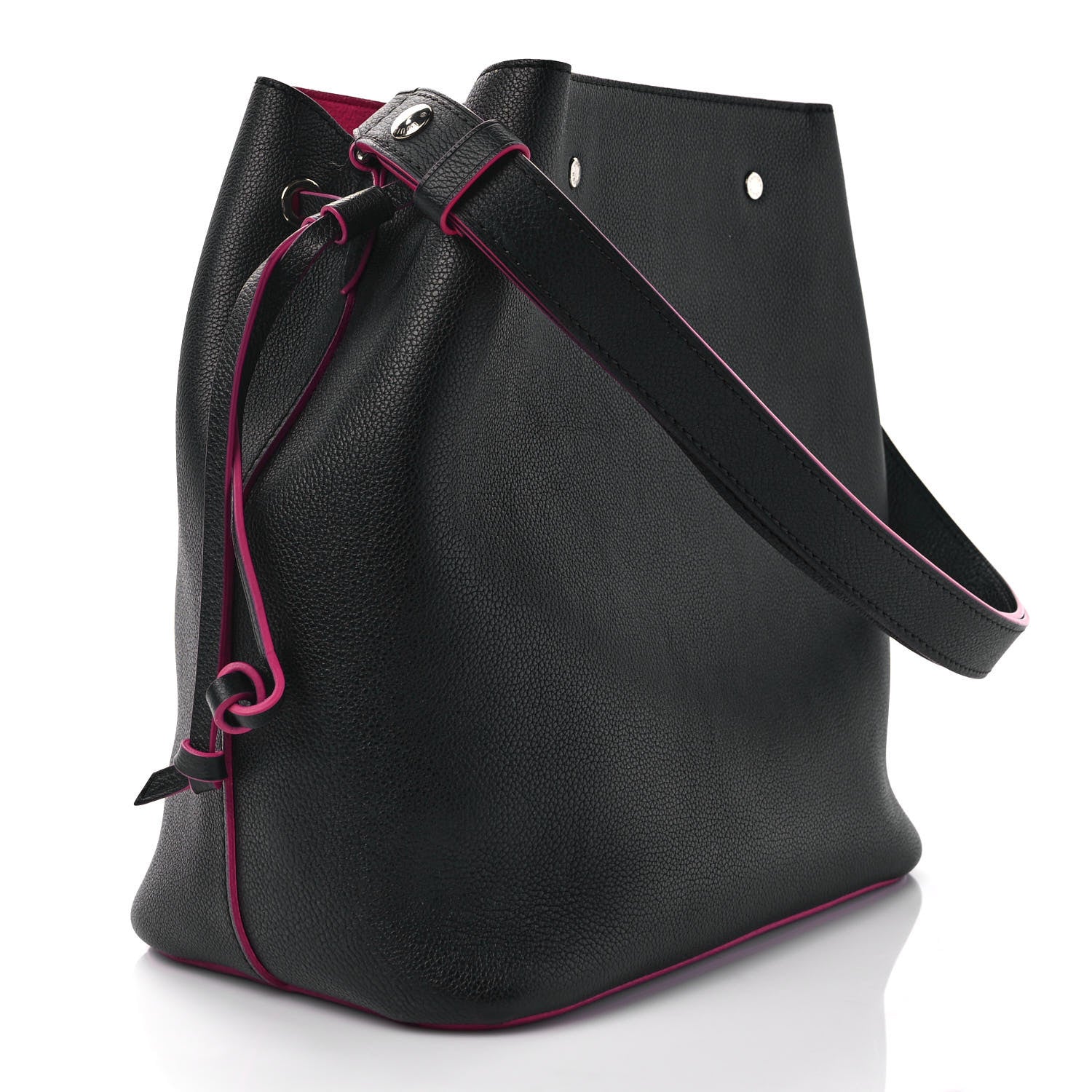 Louis Vuitton Calfskin Lockme Bucket Black 3 of 8