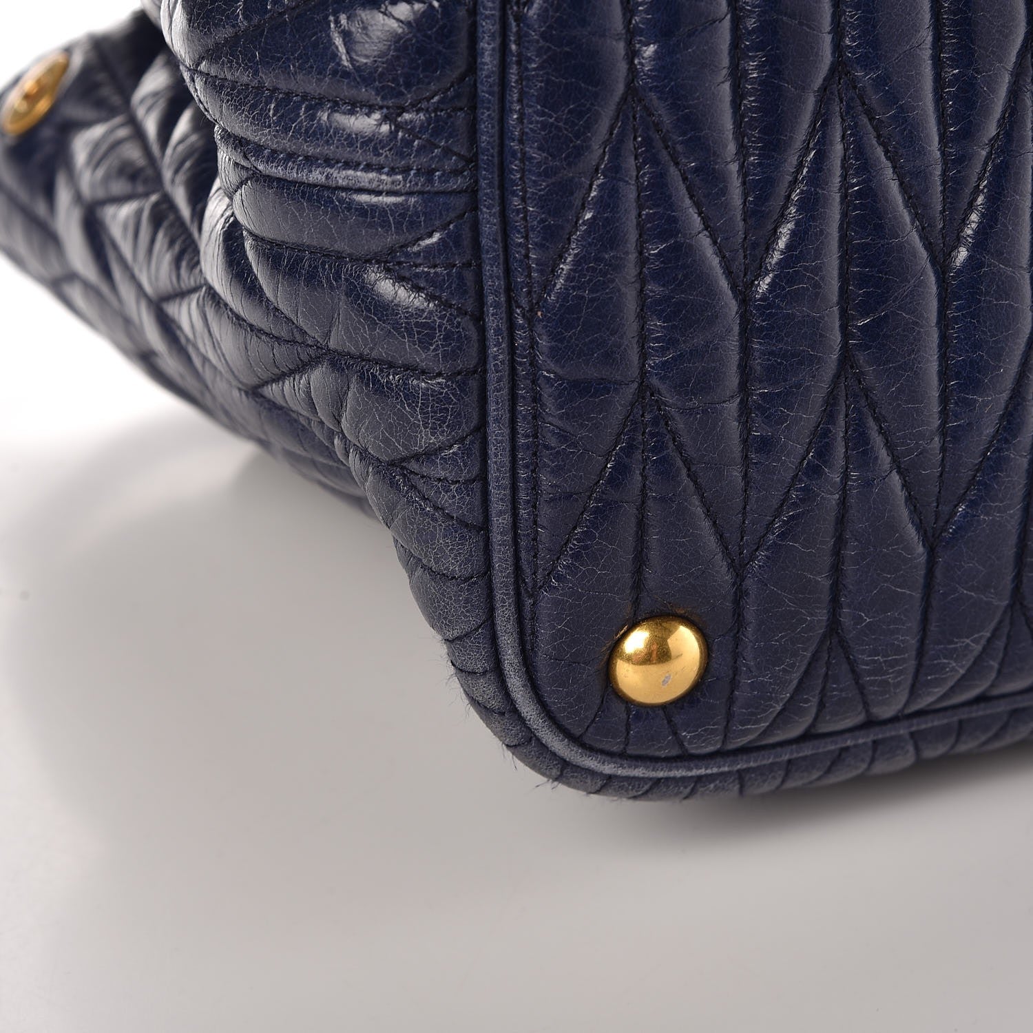 Miu Miu Vitello Lux Matelasse Tote Bleuette 11 of 13