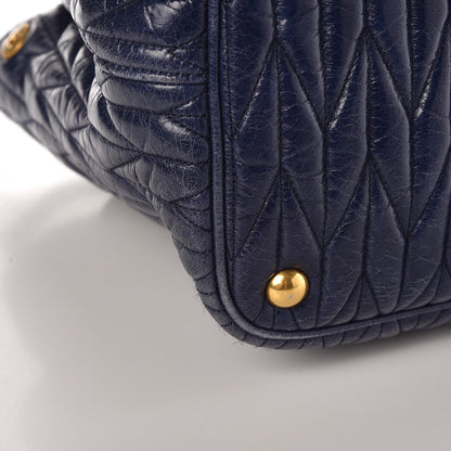Miu Miu Vitello Lux Matelasse Tote Bleuette 11 of 13