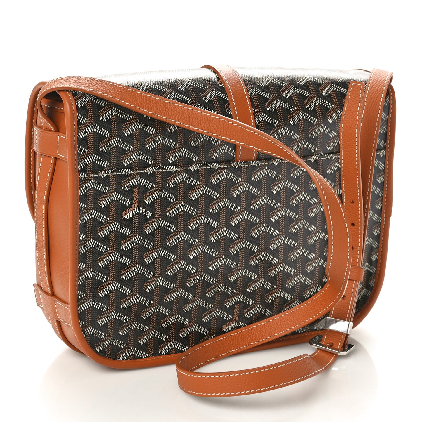 Goyardine Belvedere II MM Messenger Bag Black Gold