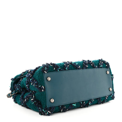 Chanel Tweed Lizard Quilted Small Coco Handle Flap Green Multicolor 4 of 11