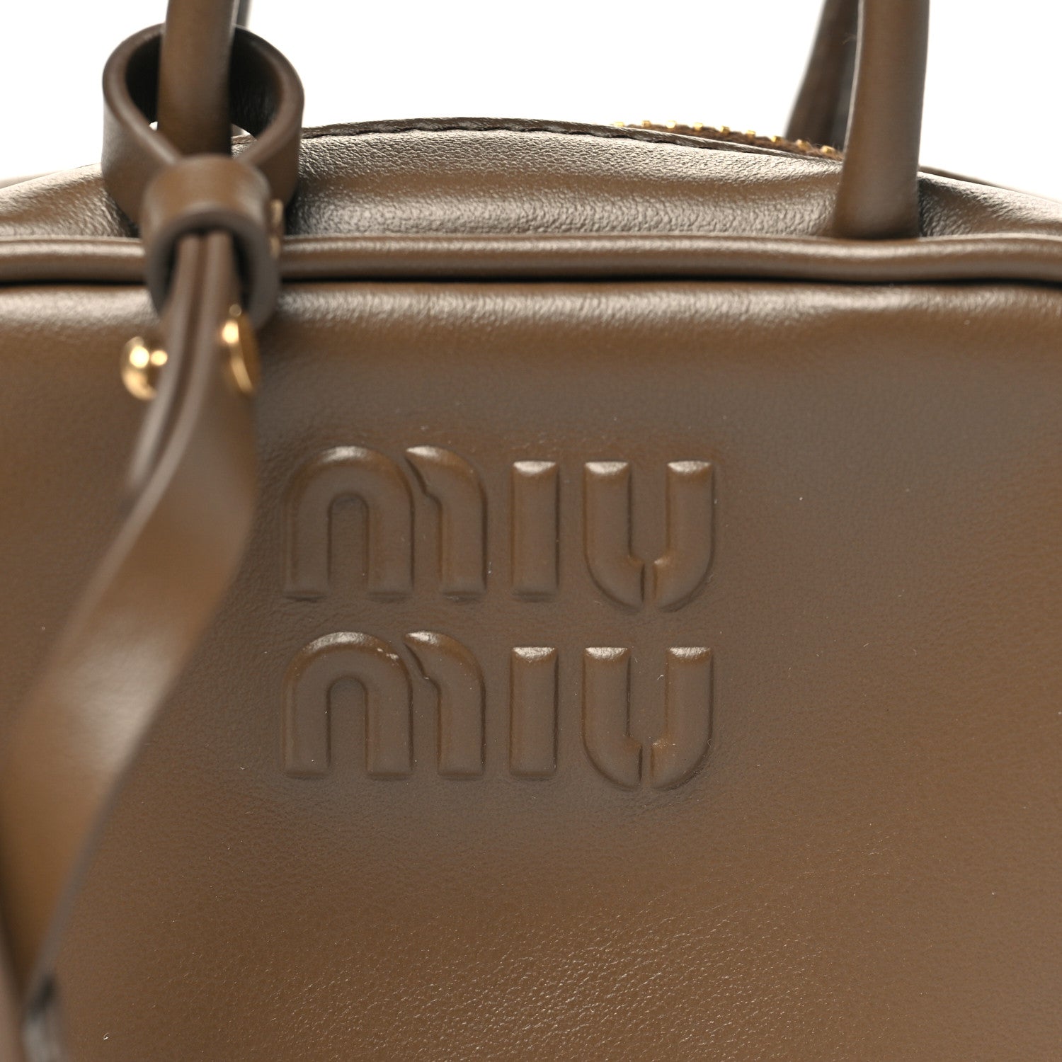 Miu Miu Calfskin Beau Micro Bag Tundra 9 of 12