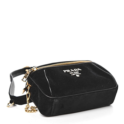 Prada Velluto Belt Bag Black 4 of 9