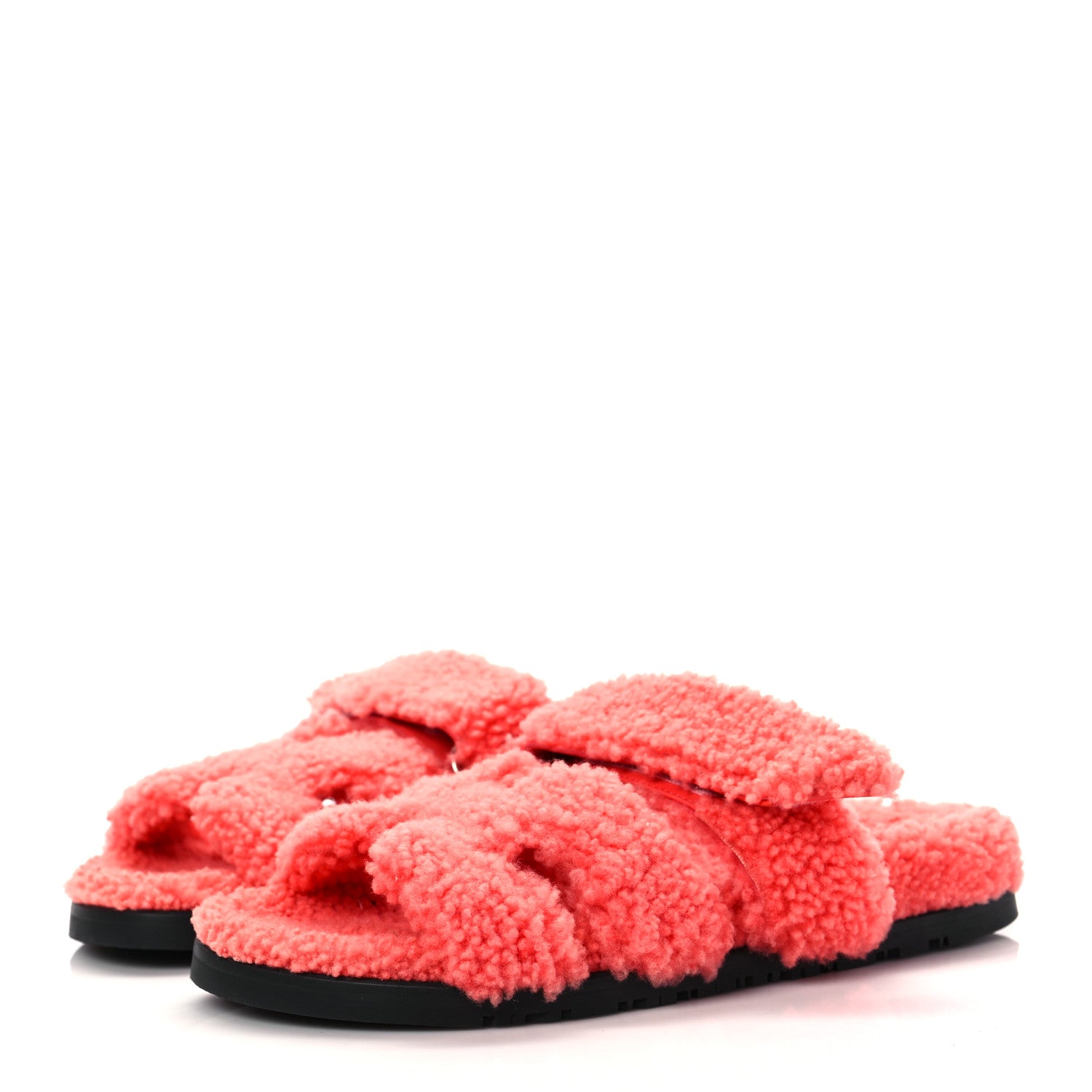 Hermes Woolskin Womens Chypre Sandals 36 Rose Du Desert 3 of 7
