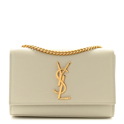 Saint Laurent Grain De Poudre Small Classic Monogram Kate Satchel Crema Soft 1 of 11