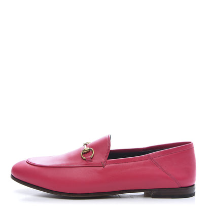 Gucci Lambskin Womens Brixton Horsebit Loafers 38.5 Hot Pink 1 of 10