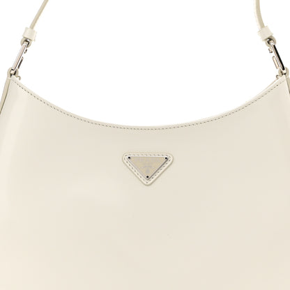 Prada Spazzolato Cleo Shoulder Bag White 7 of 9