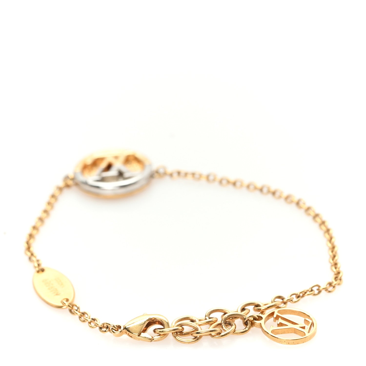 Louis Vuitton Metal L To V Bracelet Gold Silver 3 of 5