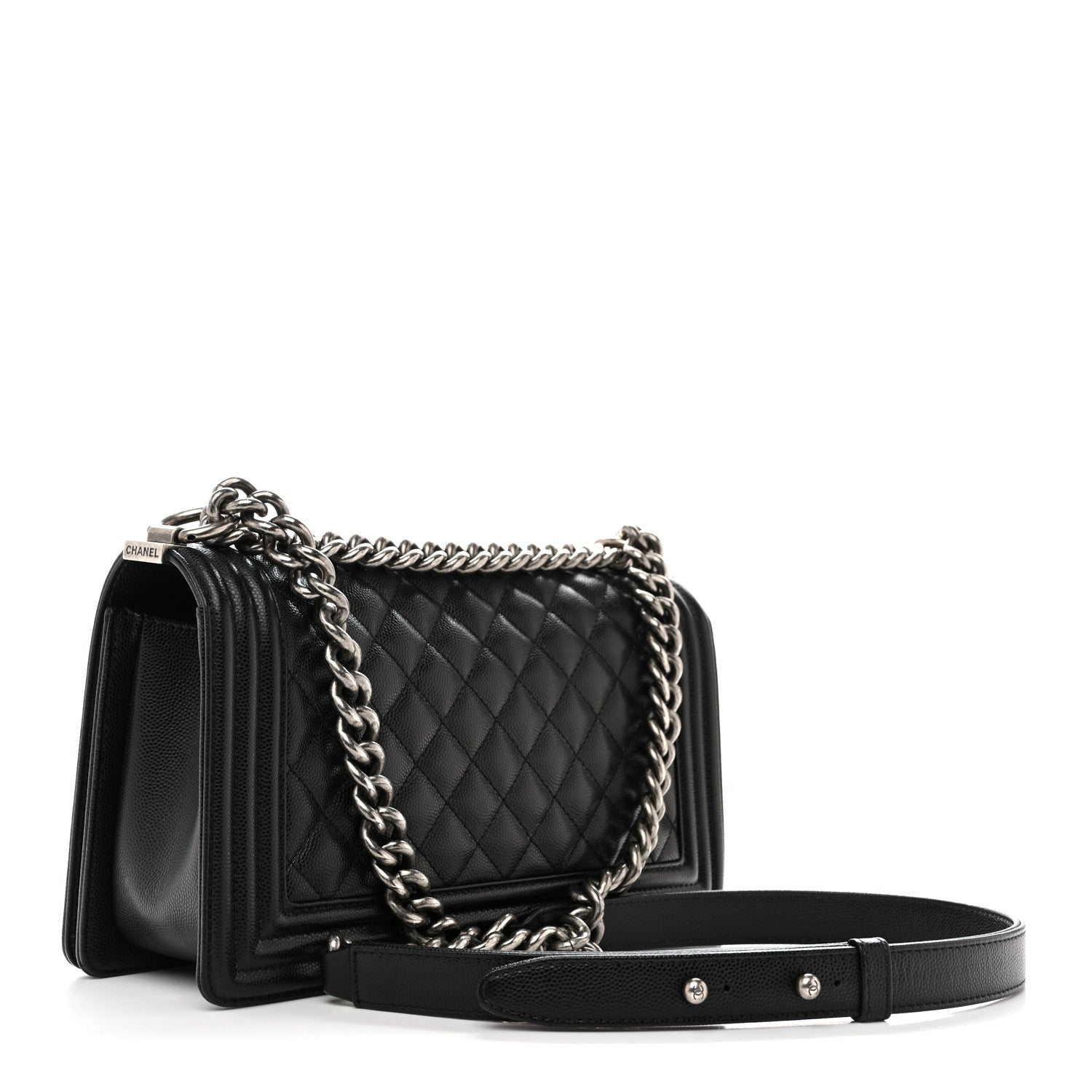 Chanel Caviar Quilted Medium Boy Flap Black 3 of 14
