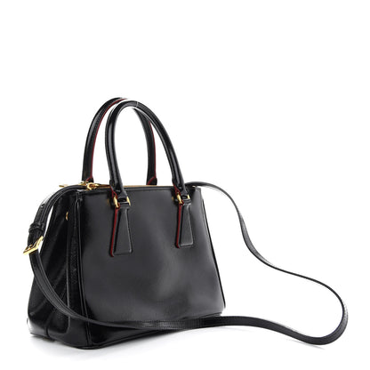 Prada Saffiano Vernice Small Galleria Double Zip Tote Black 3 of 8