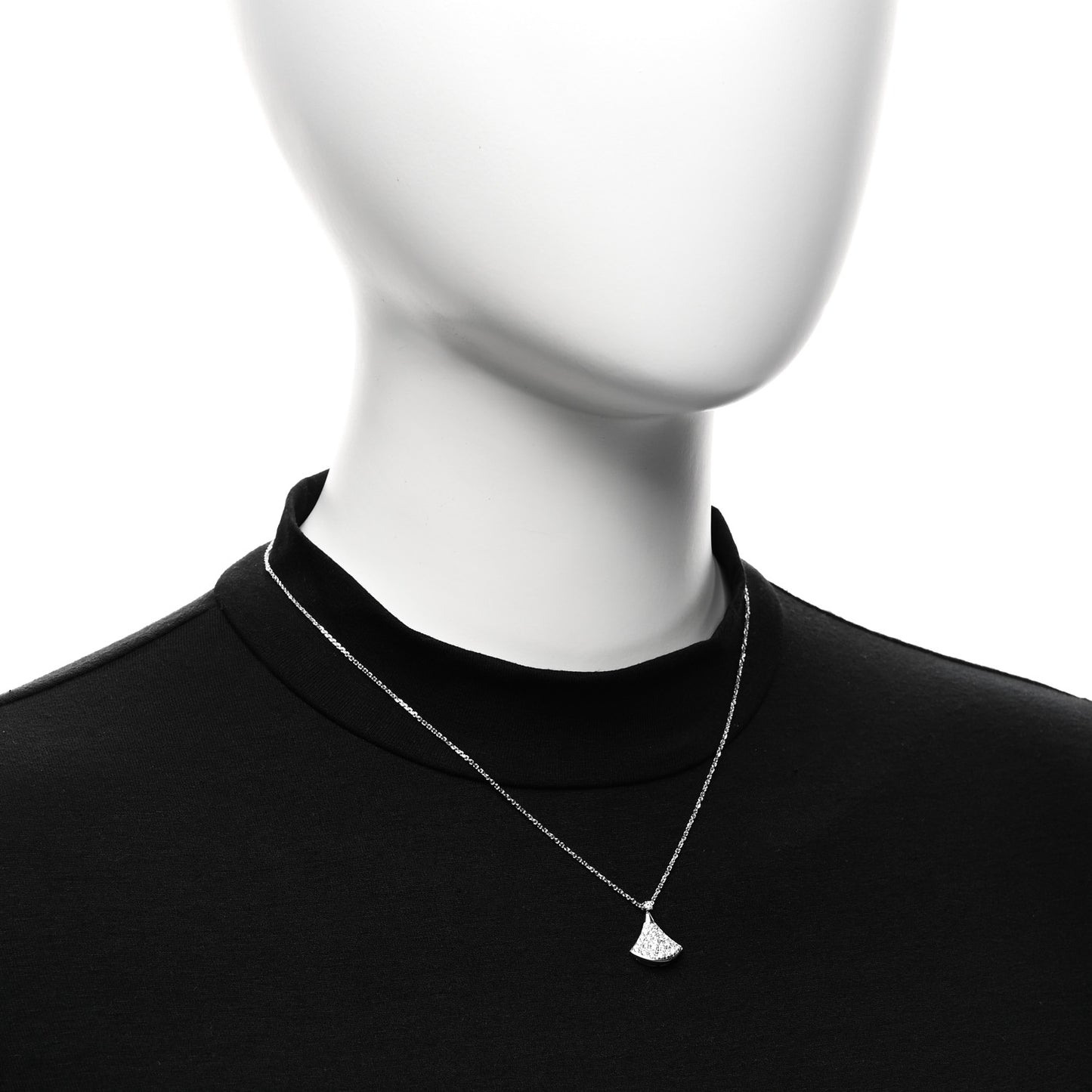 18K White Gold Diamond Divas' Dream Pave Necklace