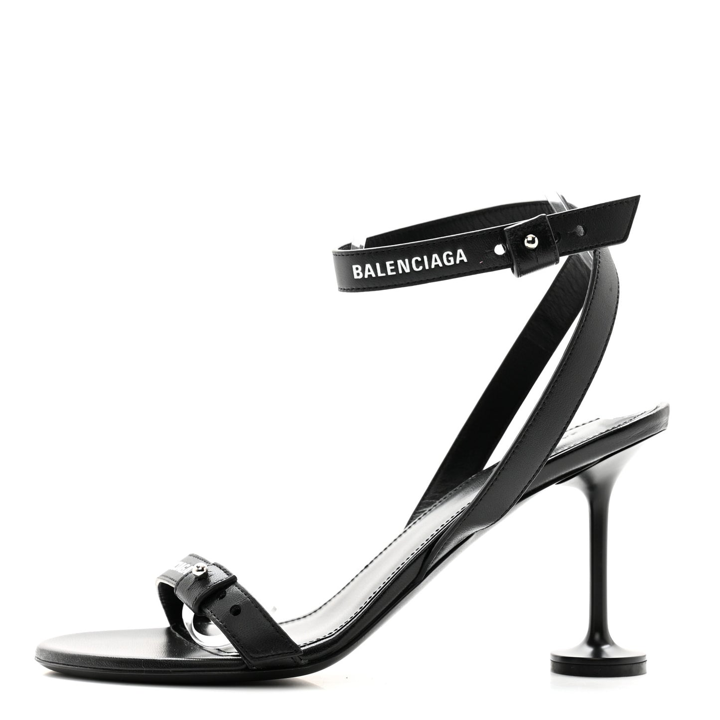 Calfskin Logo Afterhour 90mm Sandal 38 Black