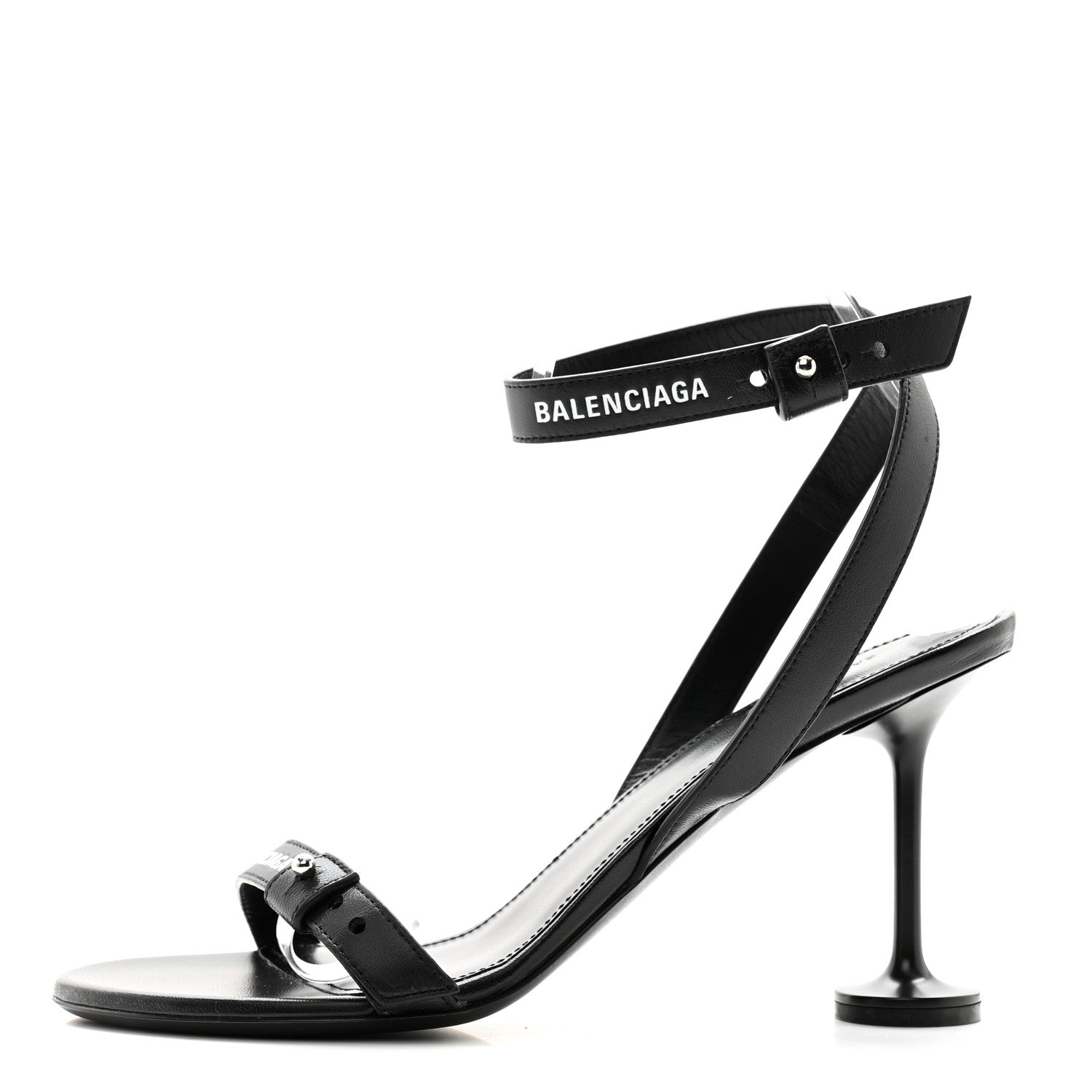 Balenciaga Calfskin Logo Afterhour 90mm Sandal 38 Black 1 of 9
