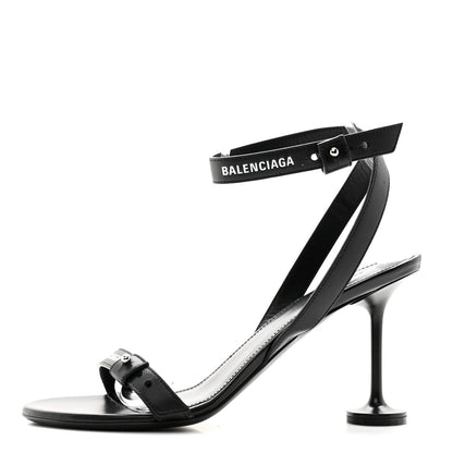 Balenciaga Calfskin Logo Afterhour 90mm Sandal 38 Black 1 of 9