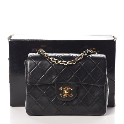 Chanel Lambskin Quilted Mini Square Flap Black 11 of 11