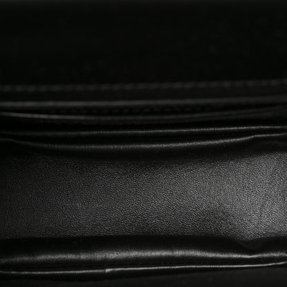 Gucci Boarded Dyana Lux Calfskin Web Monochrome Mini Bamboo 1947 Top Handle Bag Black 5 of 7