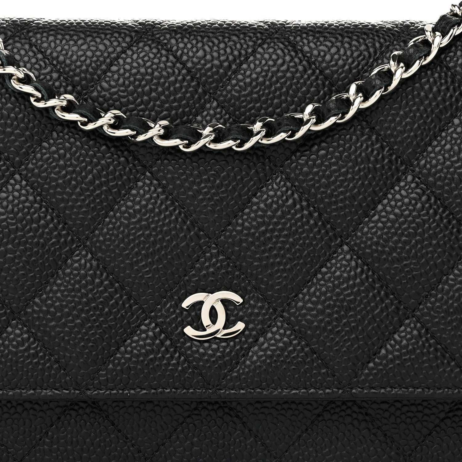 Chanel Caviar Quilted Wallet on Chain WOC Black 9 of 12