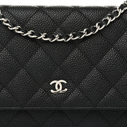 Chanel Caviar Quilted Wallet on Chain WOC Black 9 of 12