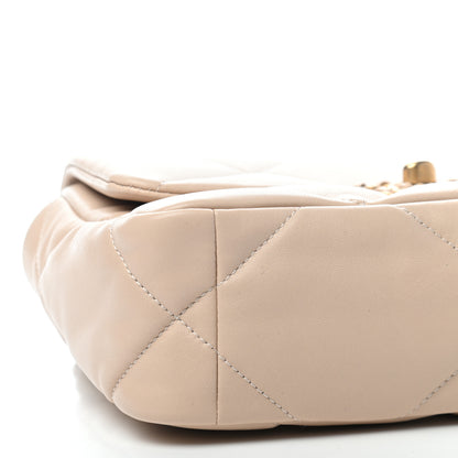Chanel Lambskin Quilted Medium Chanel 19 Flap Beige 8 of 9