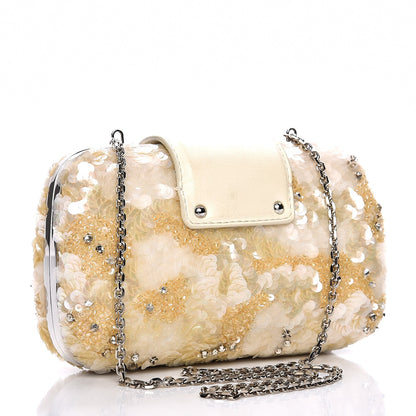 Louis Vuitton Sequin Petit Tresor Miniaudiere Clutch Yellow 3 of 7