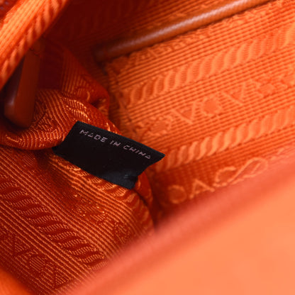 Prada Tessuto Nylon Saffiano Messenger Bag Papaya 7 of 11