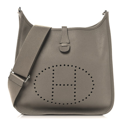 Hermes Taurillon Clemence EVELYNE III PM Gris Asphalte 1 of 12