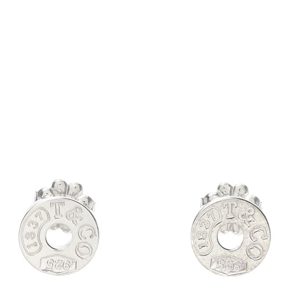 Tiffany Sterling Silver 1837 Circle Earrings 1 of 4