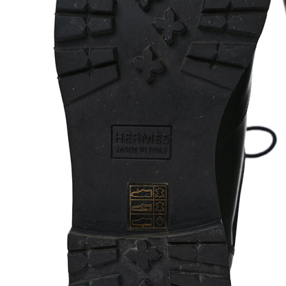 Hermes Calfskin Hiking Boots 40 Black 6 of 8