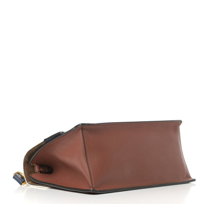 Fendi Vitello Grace Century Seville Canvas F is Fendi Kan U Shoulder Bag Rust Grezzo Blueberry 4 of 9