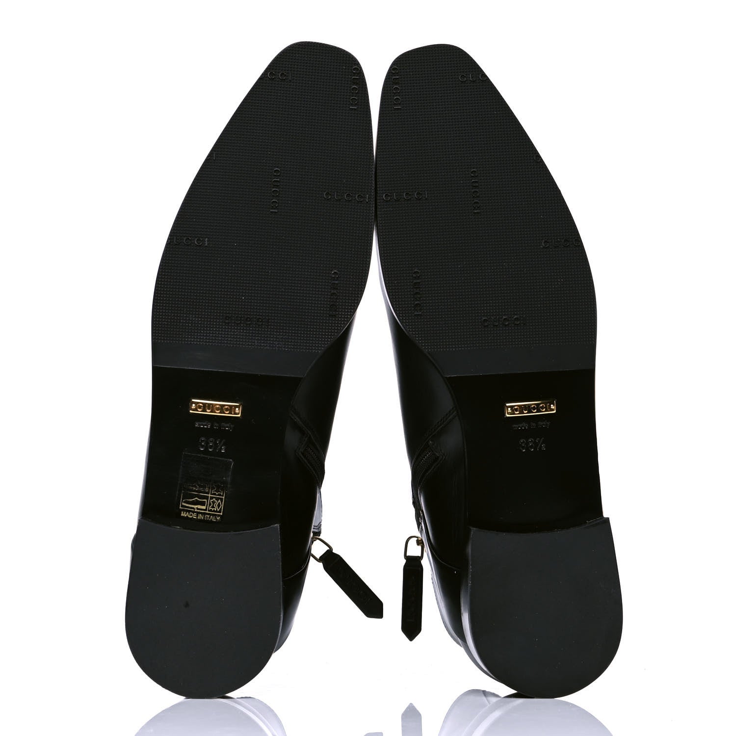 Gucci Calfskin Womens GG Ankle Boots 38.5 Black 4 of 4