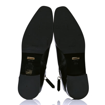 Gucci Calfskin Womens GG Ankle Boots 38.5 Black 4 of 4