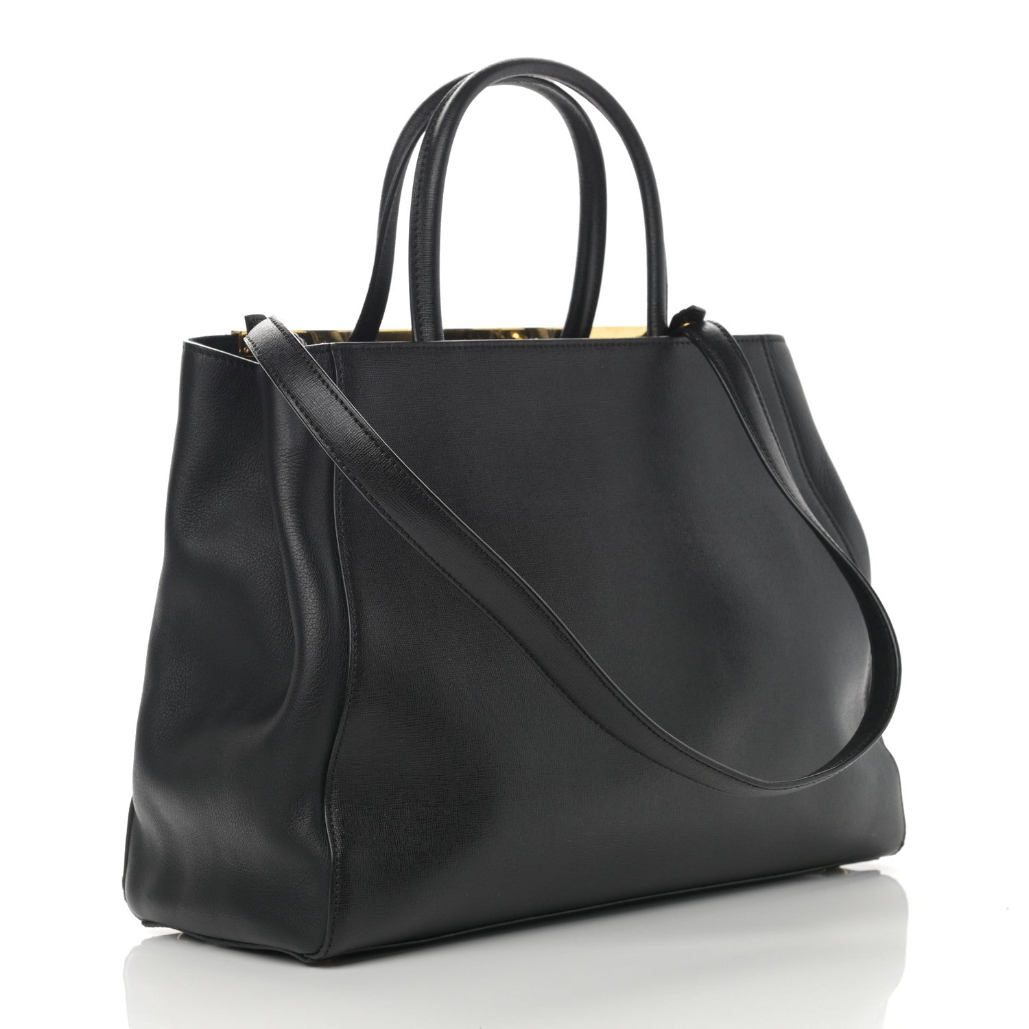 Fendi Vitello Elite Regular 2Jours Tote Black 3 of 18