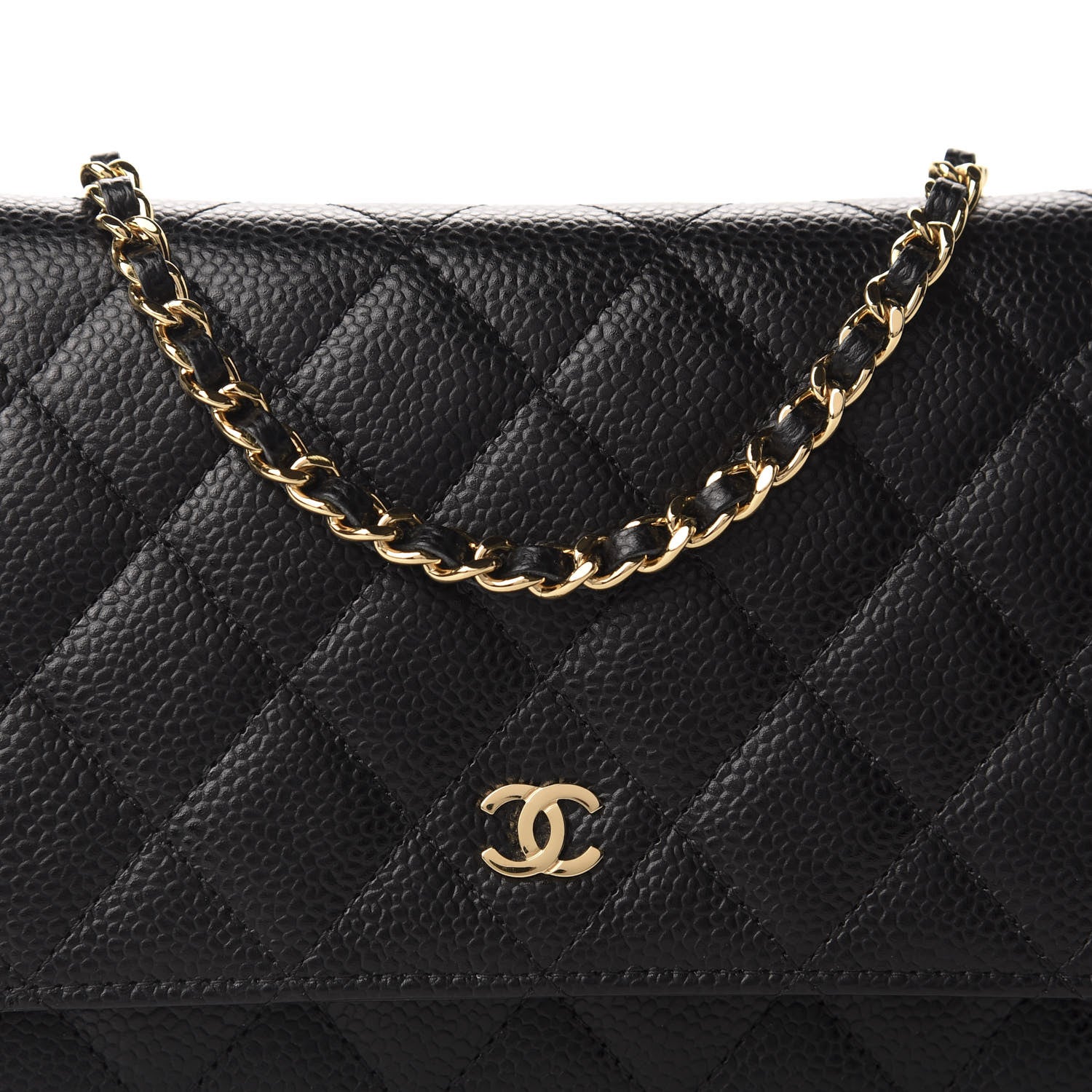Chanel Caviar Quilted Wallet On Chain WOC Black 11 of 12