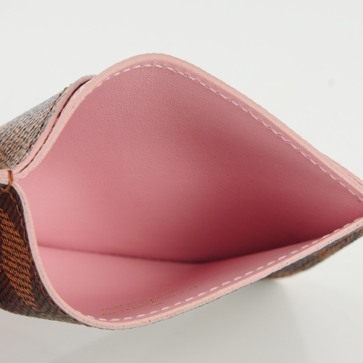 Louis Vuitton Damier Ebene Caissa Card Holder Rose Ballerine 5 of 7