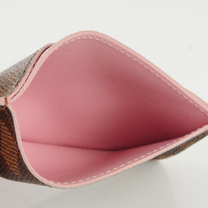 Louis Vuitton Damier Ebene Caissa Card Holder Rose Ballerine 5 of 7