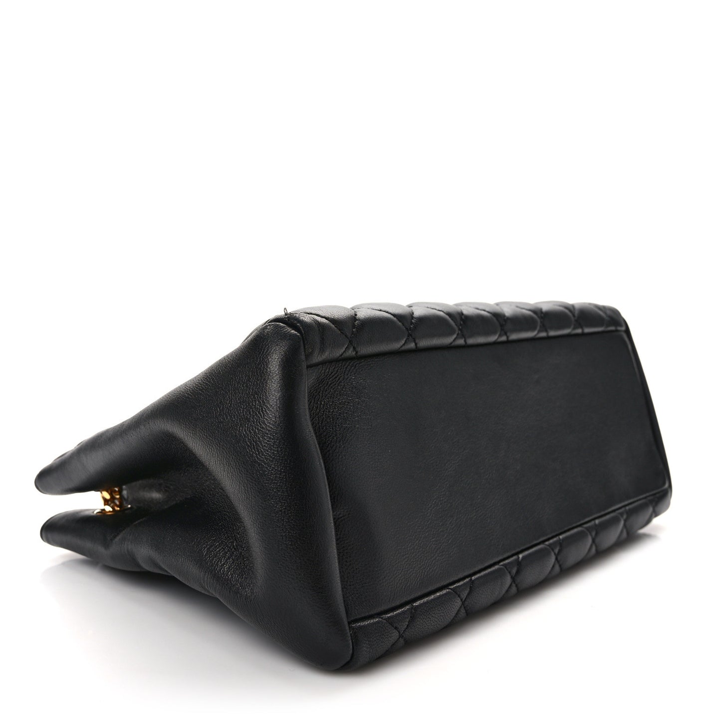 Nappa Quilted Medusa Chain Shoulder Bag Black