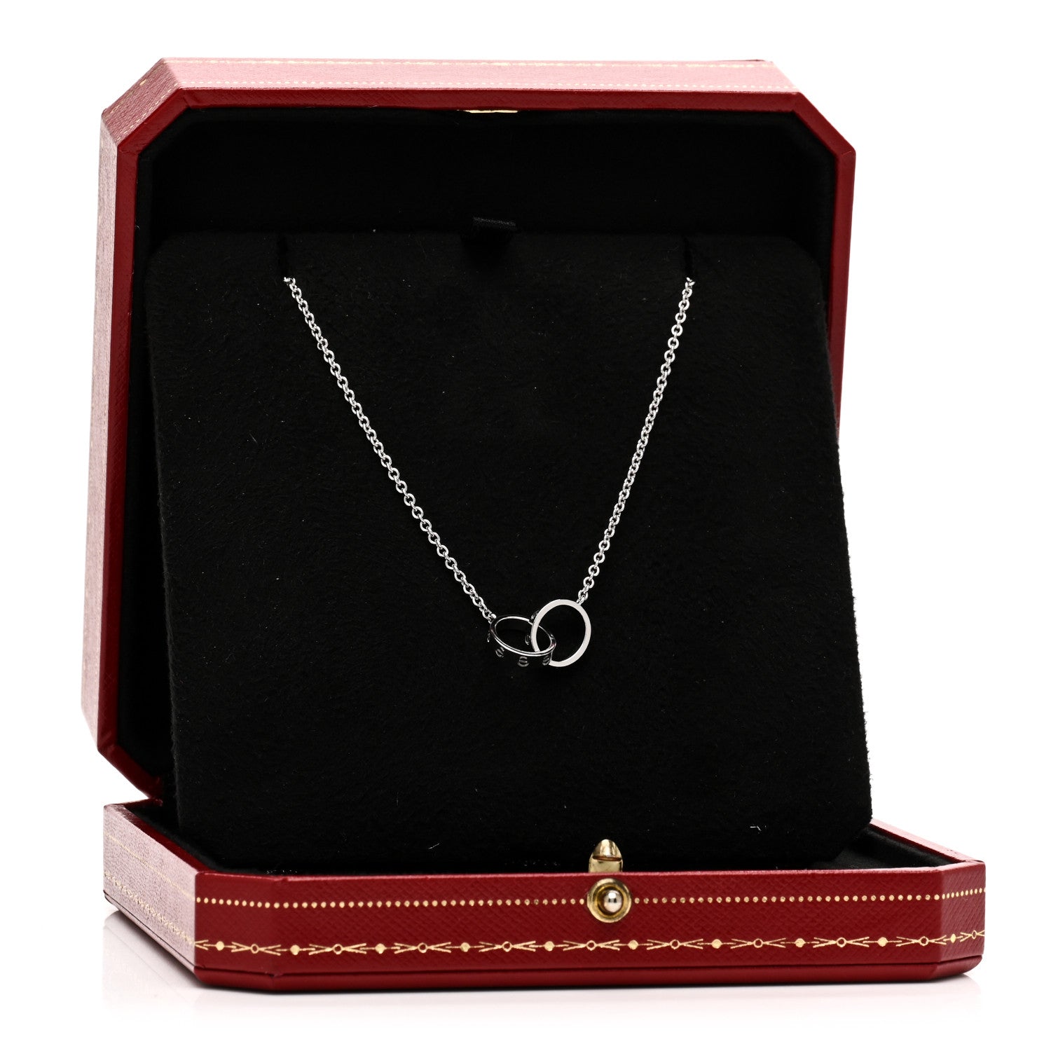 Cartier 18K White Gold Interlocking LOVE Necklace 6 of 6