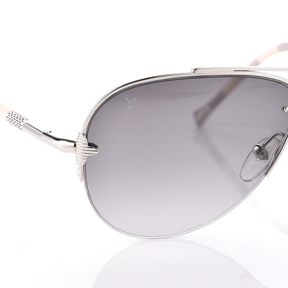 Louis Vuitton Damier Azur Petite Viola Pilote Aviator Sunglasses Z0570U 7 of 9