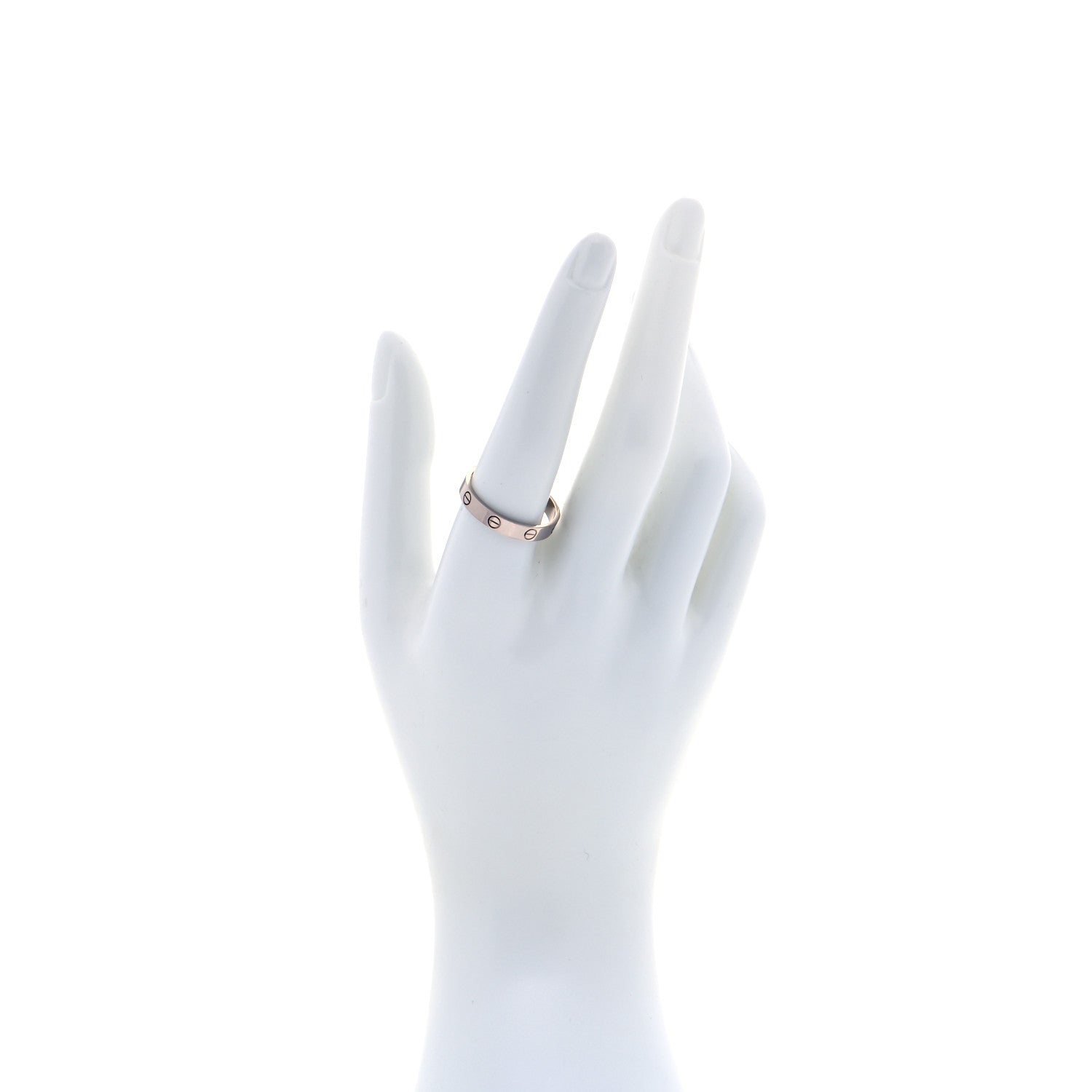 Cartier 18K White Gold 3.5mm LOVE Wedding Band Ring 61 9.5 2 of 5