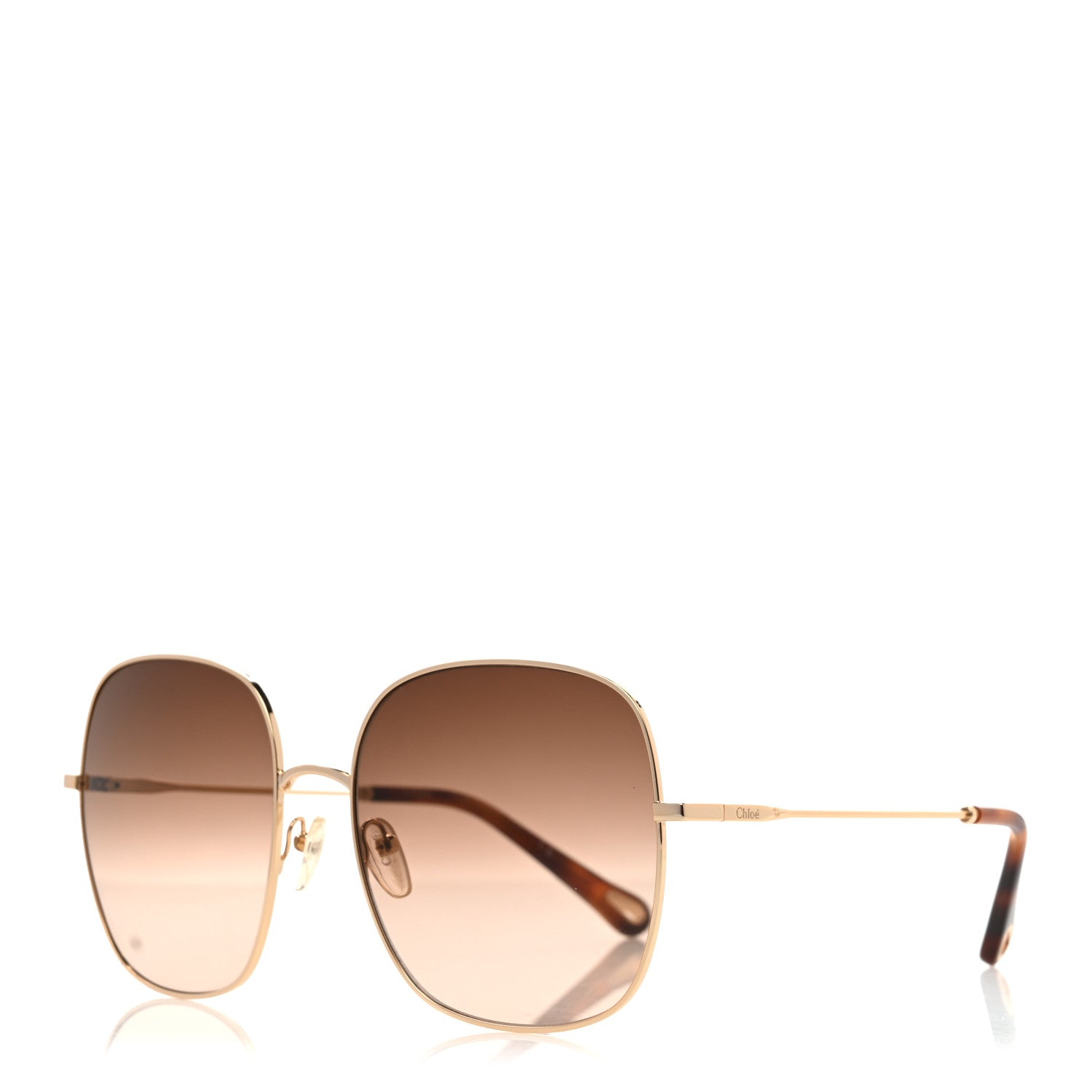 Chloe Square Sunglasses CE172S Gold Brown 1 of 7