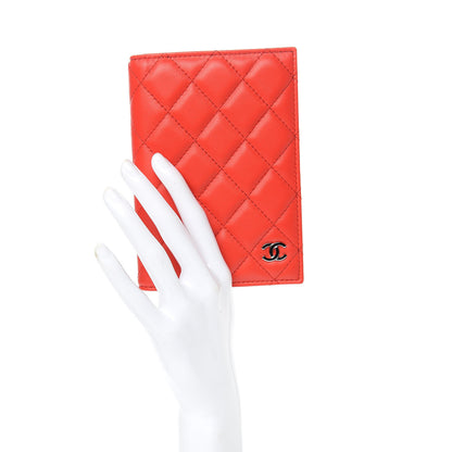Chanel Lambskin Quilted Passport Holder Red 2 of 8