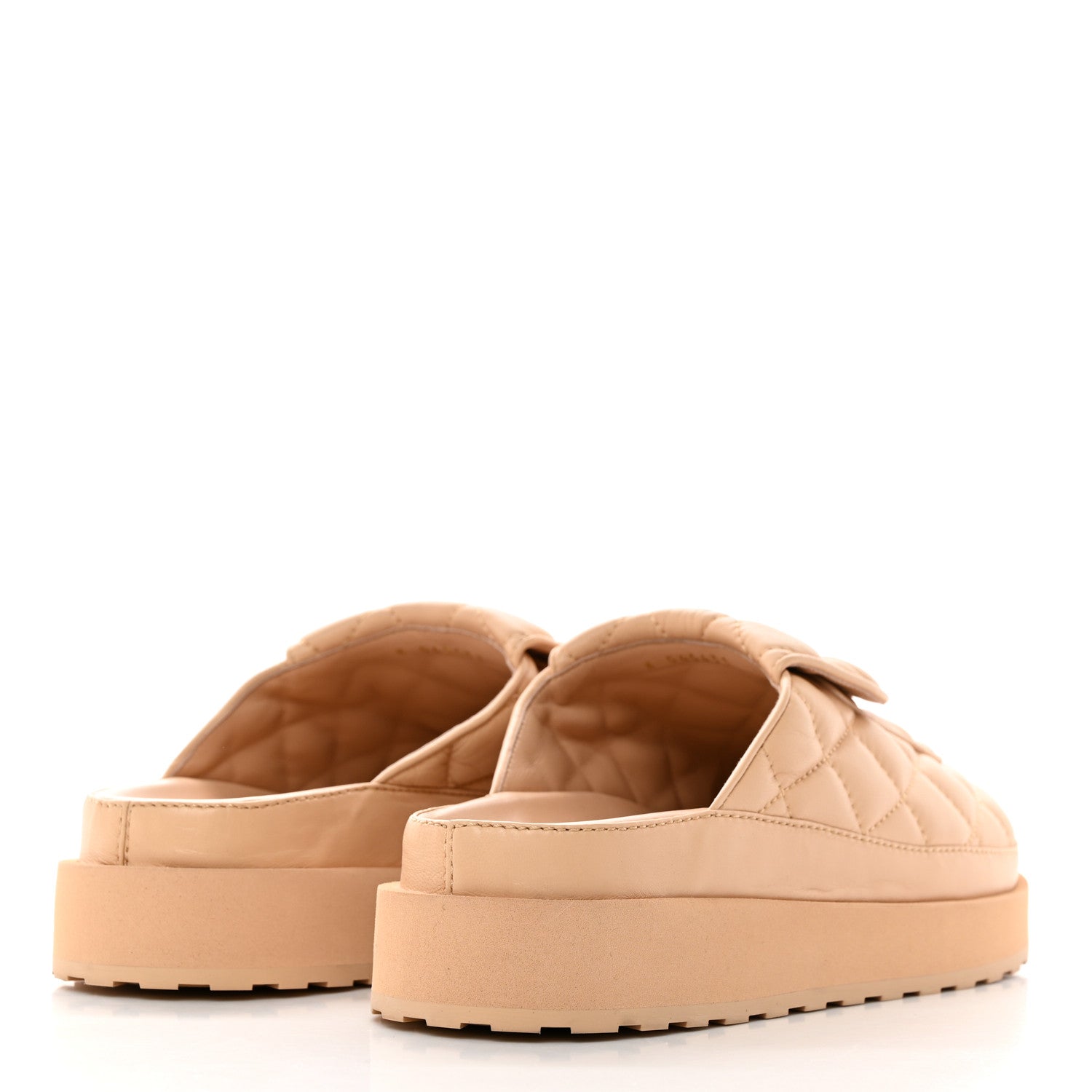 Chanel Lambskin Quilted CC Turnlock Mules 40 Beige 4 of 9