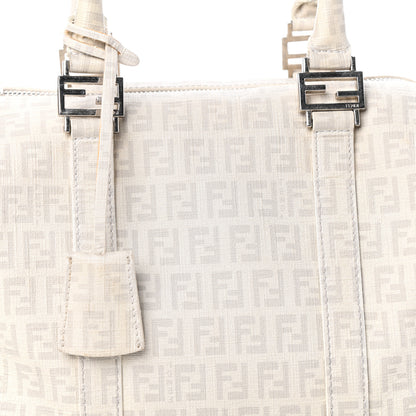Fendi Zucchino Spalmati Forever Small Boston White 7 of 9