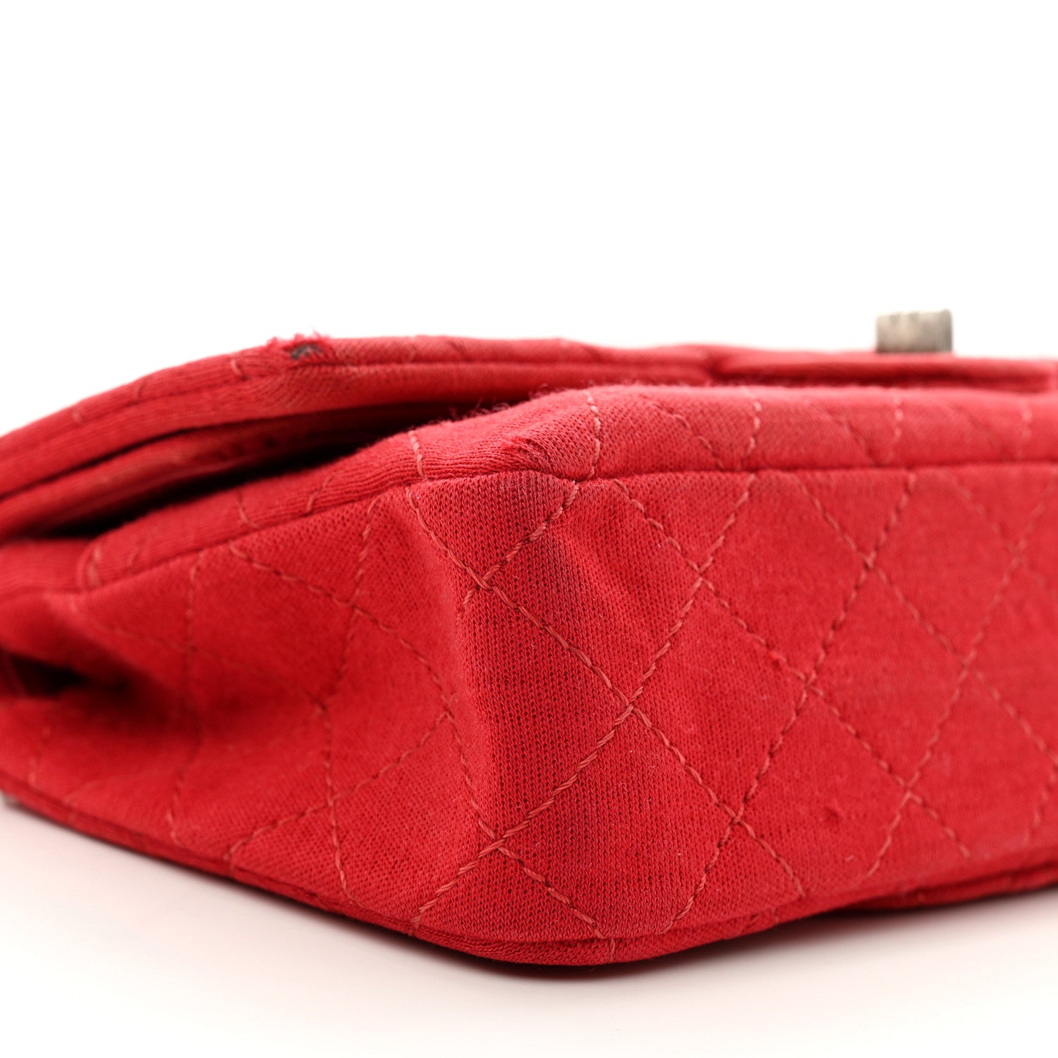 Chanel Jersey Quilted 2.55 Reissue East West Flap Red 13 of 14