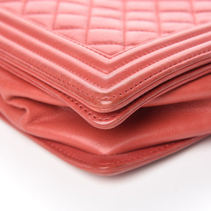 Chanel Calfskin Quilted Large Boy Flap Red 16 of 20