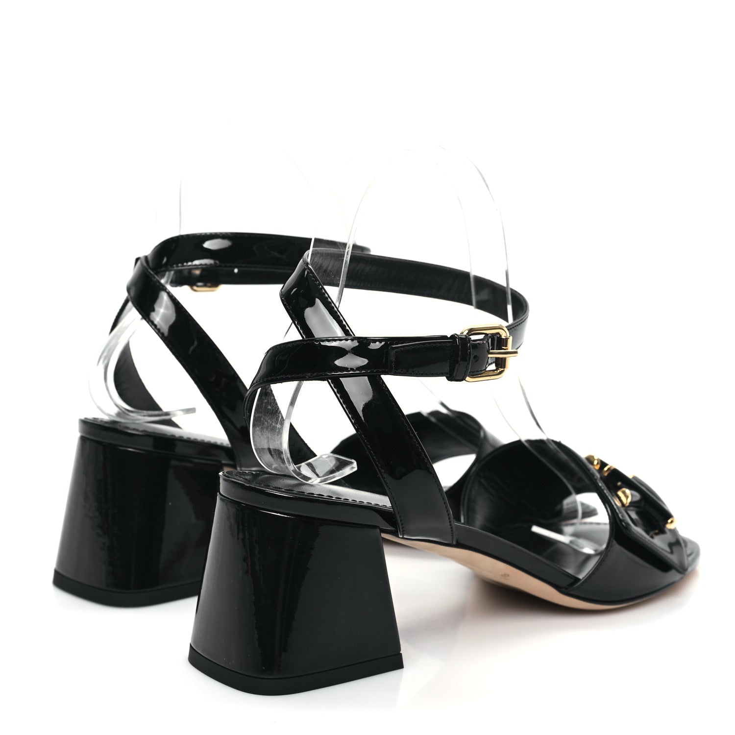 Louis Vuitton Patent Calfskin Shake Sandals 38 Black 4 of 8