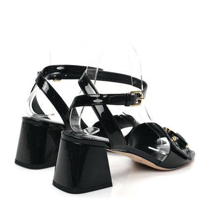 Louis Vuitton Patent Calfskin Shake Sandals 38 Black 4 of 8
