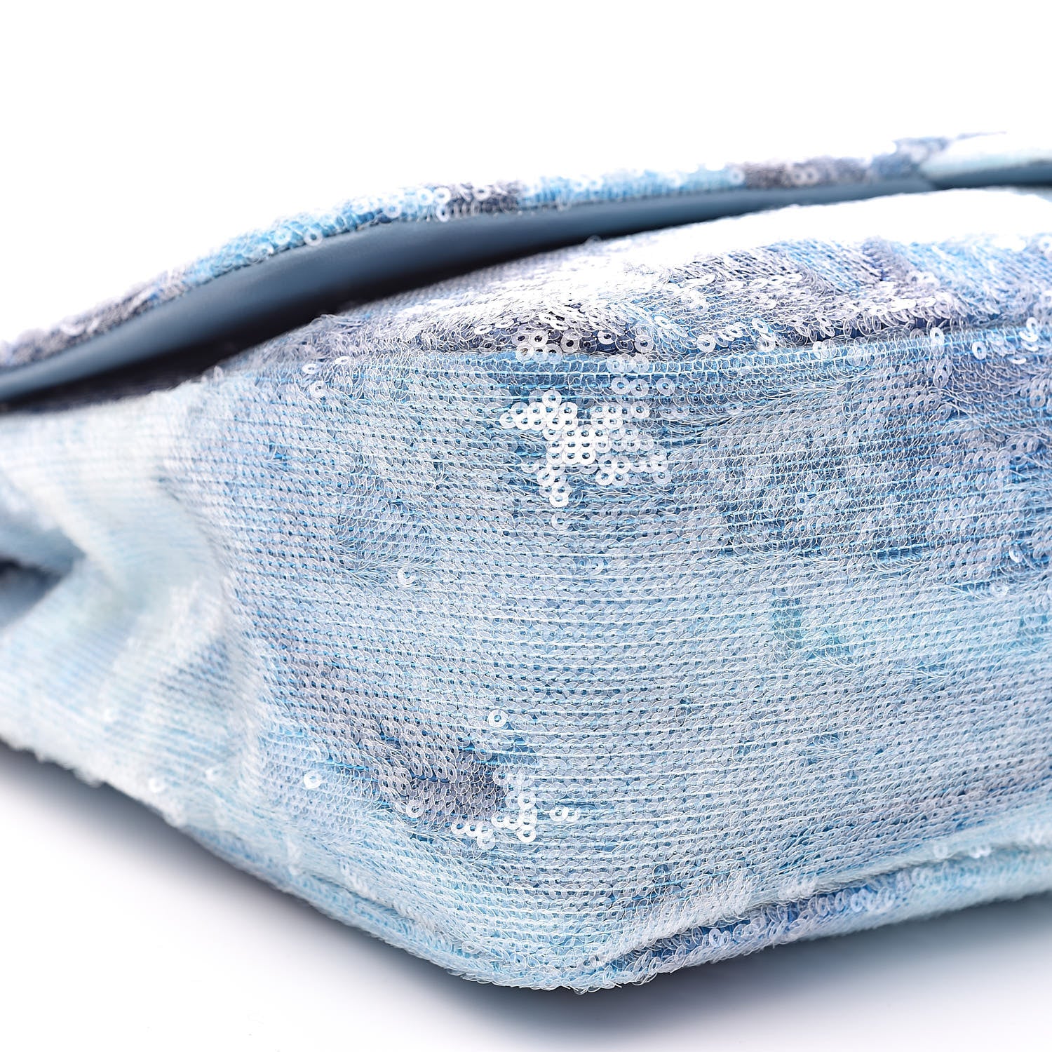 Chanel Sequin Waterfall Small XXL Travel Flap Light Blue 8 of 10