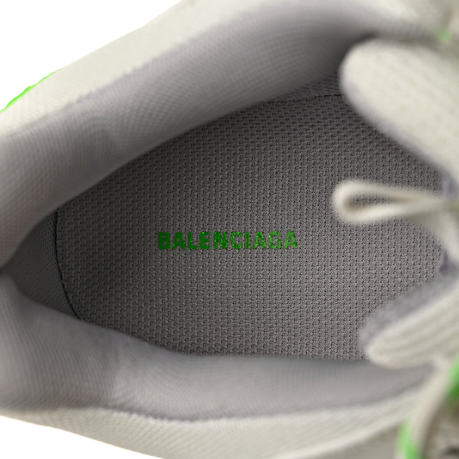 Balenciaga Fabric Mesh Mens Triple S Sneakers 45 White Fluo Green 7 of 9