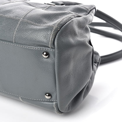 Chanel Caviar Square Stitched Medium Tote Grey 6 of 14